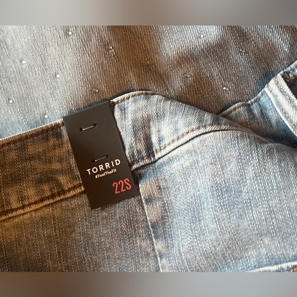 Torrid High Rise Rhinestone Jeans - Picture 4 of 6